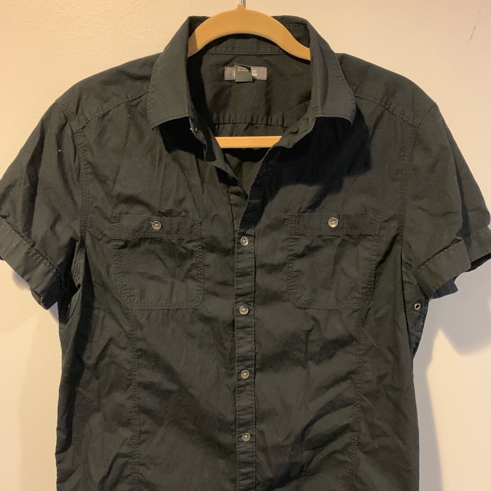 Black button down.